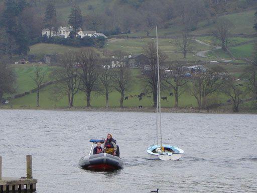 Sailors' return under tow
